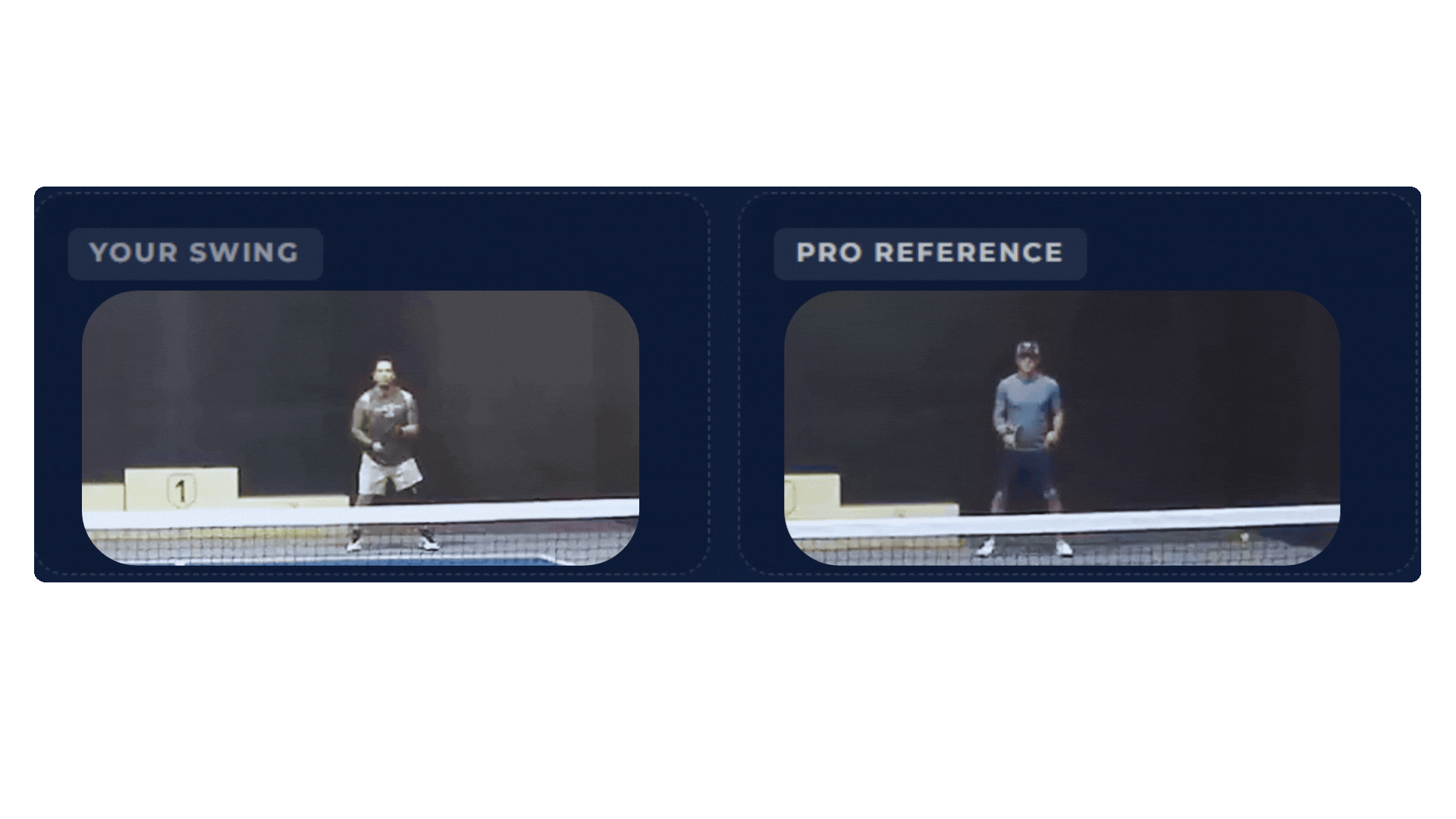 Side by side swing comparison